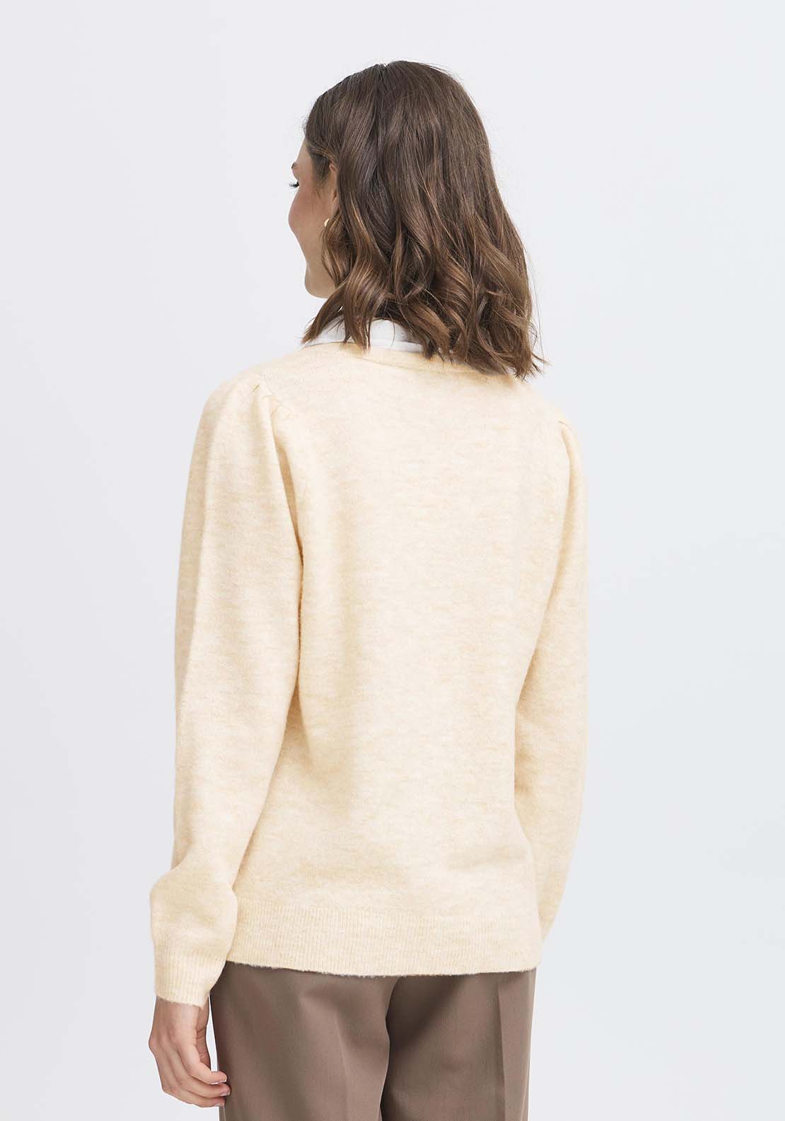 Fransa Knit Pullover - Green 2 Shaws Department Stores