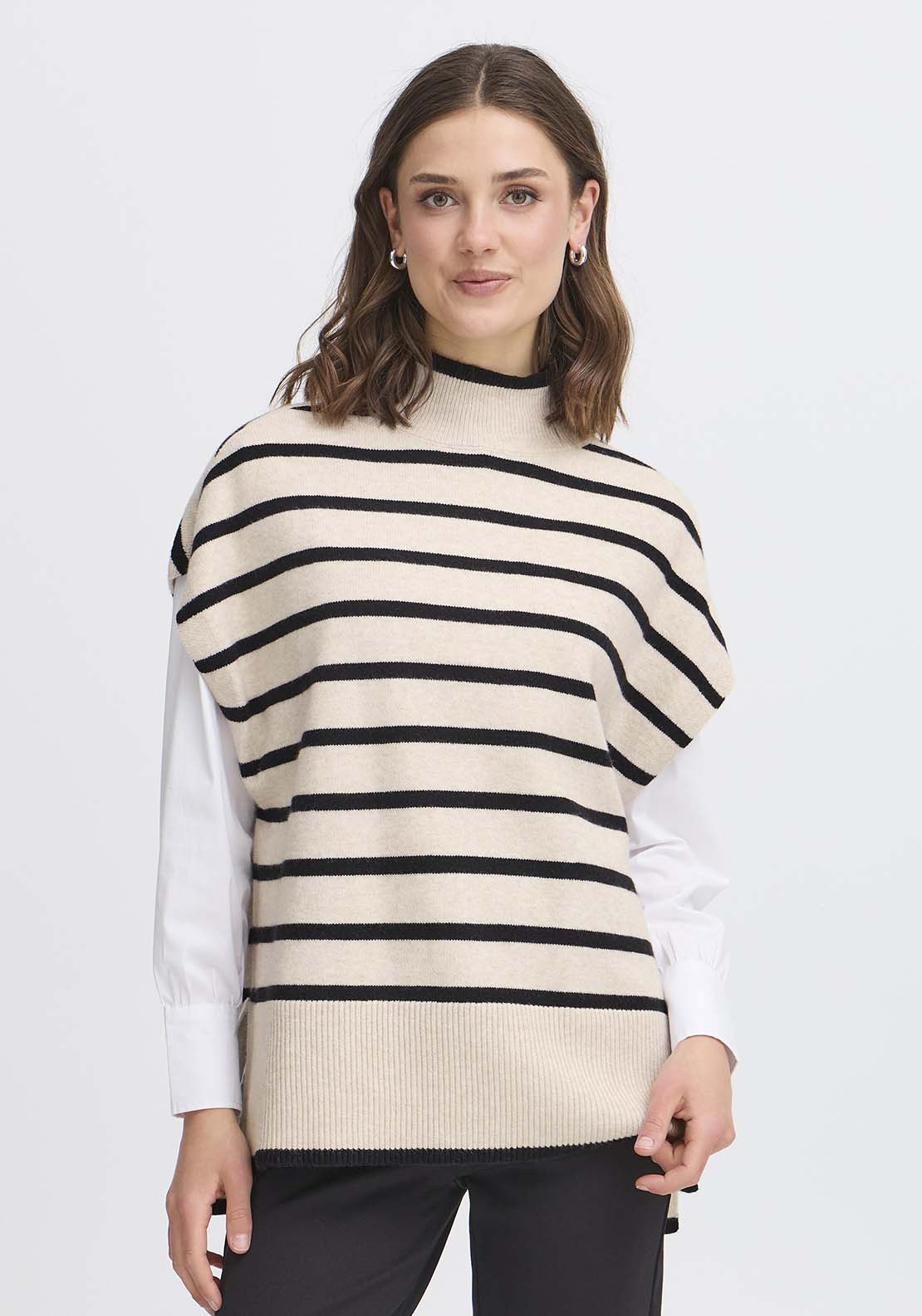 Fransa Poncho - Green 1 Shaws Department Stores