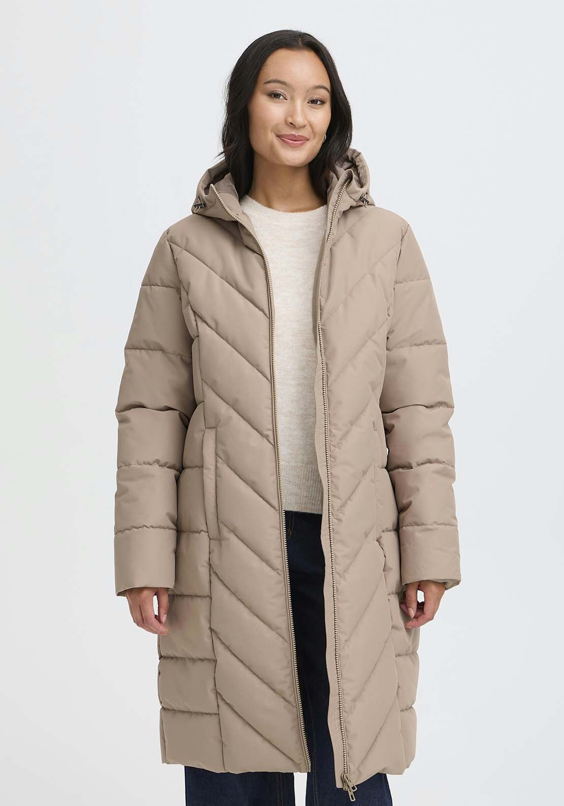 Fransa Jacket - Desert Taupe 1 Shaws Department Stores