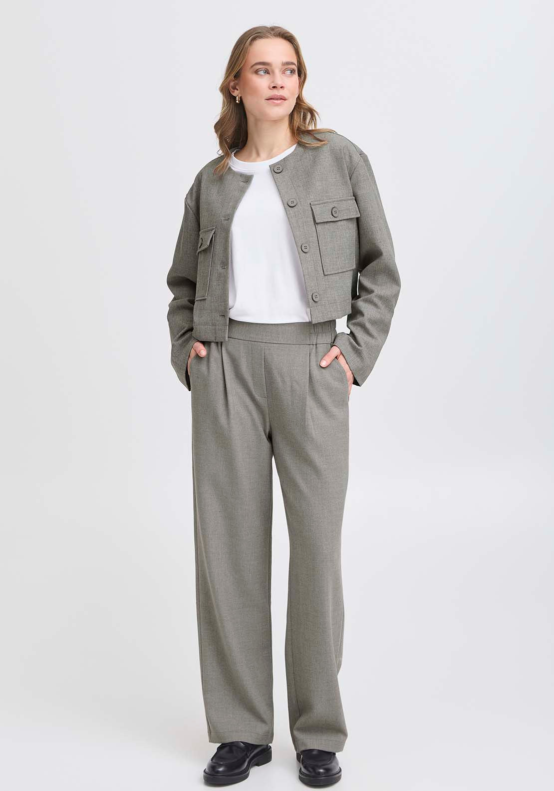 Fransa Suit Pants - Brown 4 Shaws Department Stores