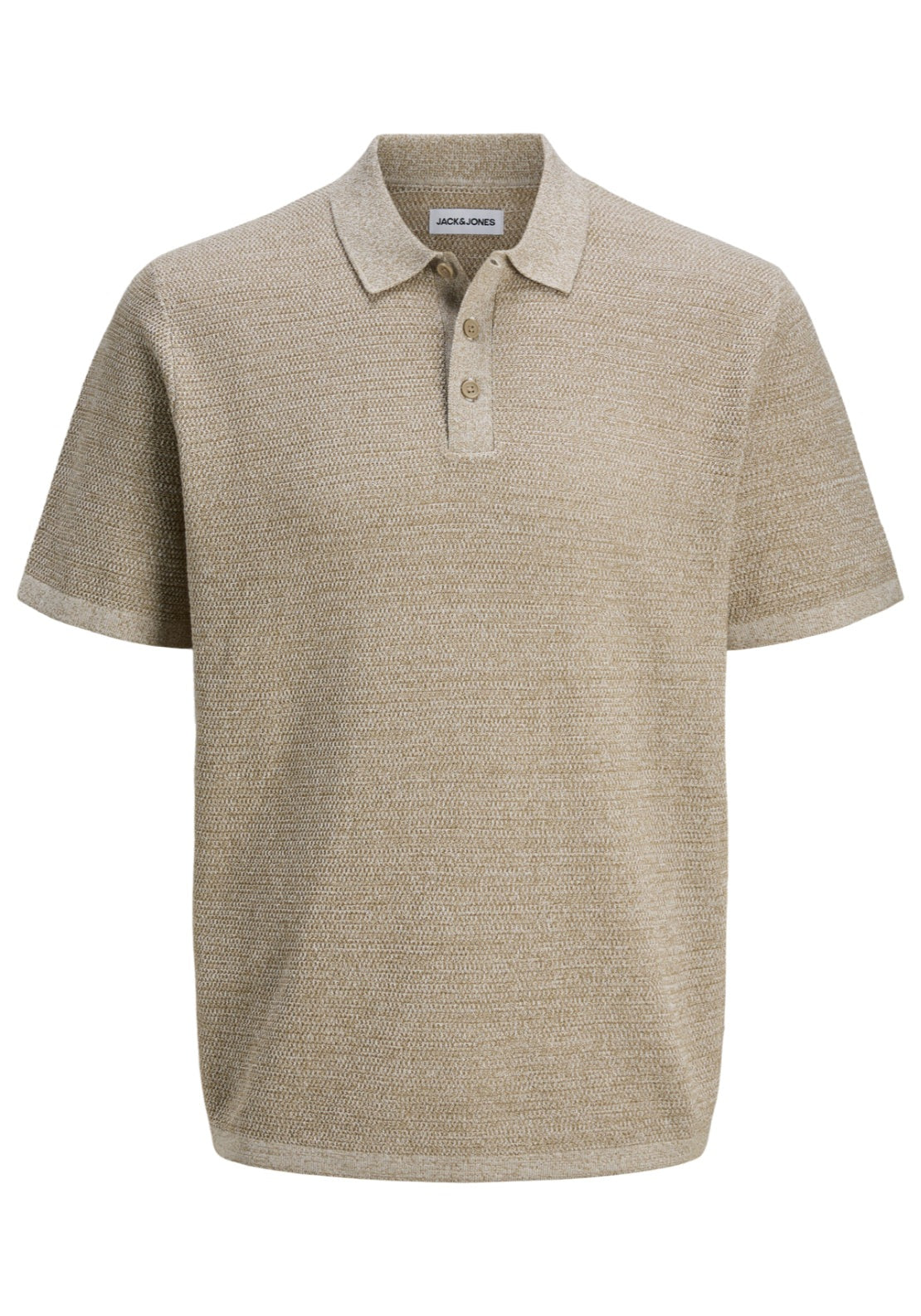 Jack & Jones Plain Knitted Polo - Coriander 6 Shaws Department Stores