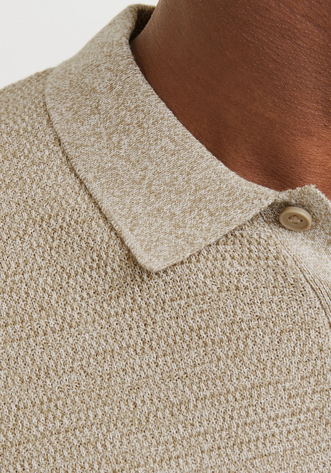 Jack & Jones Plain Knitted Polo - Coriander 4 Shaws Department Stores