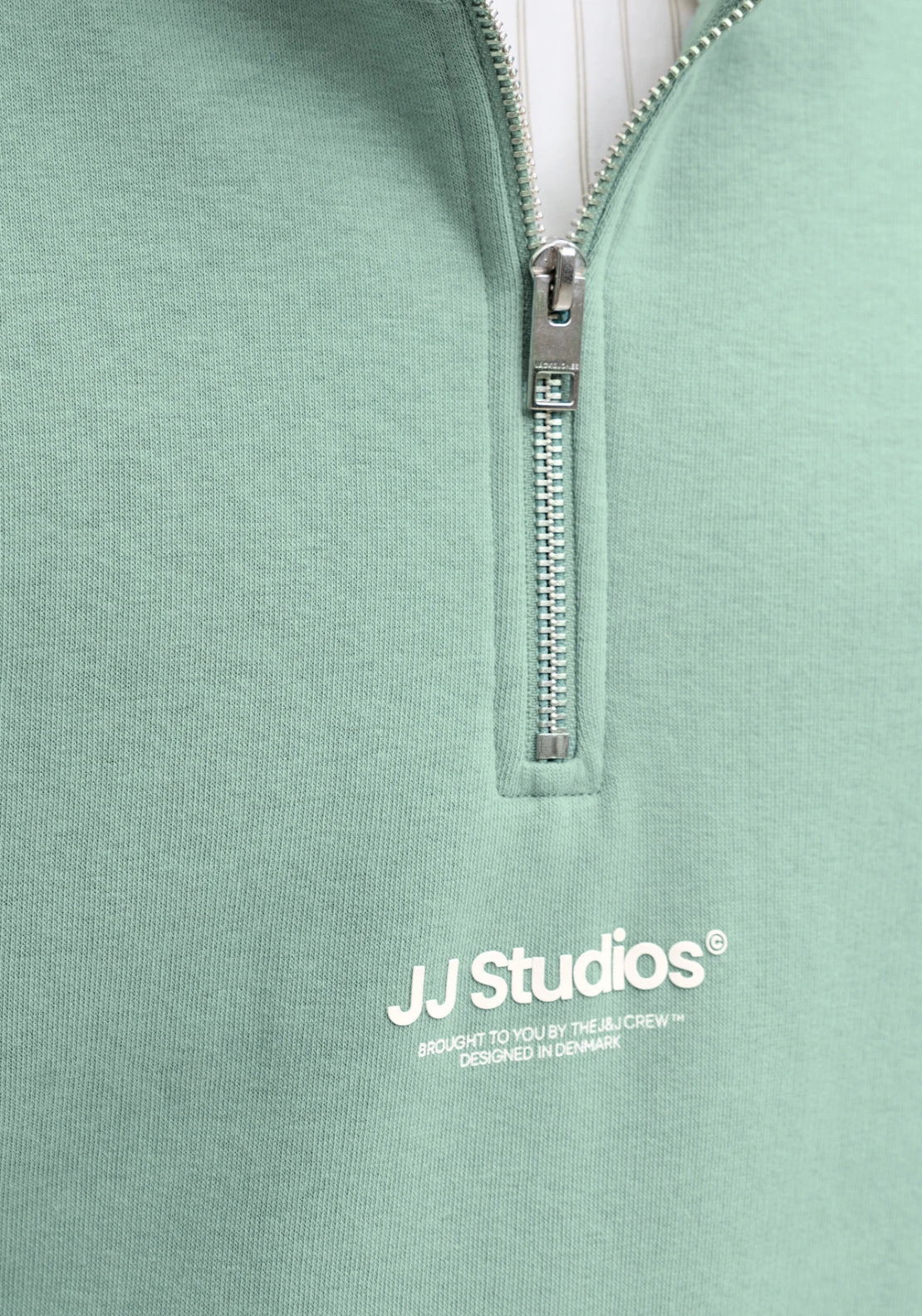 Jack & Jones Half Zip Printed Sweatshirt - Blue 4 Shaws Department Stores