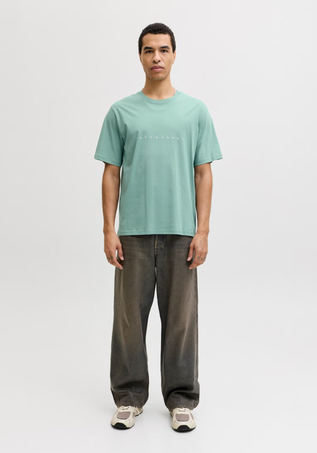 Jack & Jones Logo Short Sleeve T-Shirt - Blue 6 Shaws Department Stores