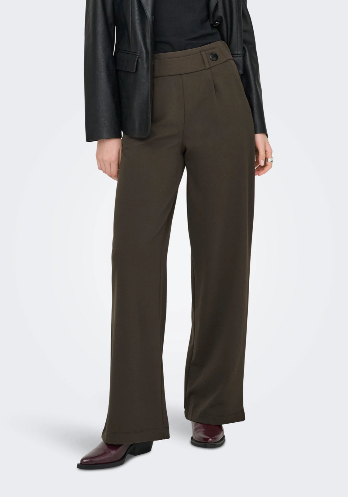Jdy Geggo Wide Pant - Brown 1 Shaws Department Stores