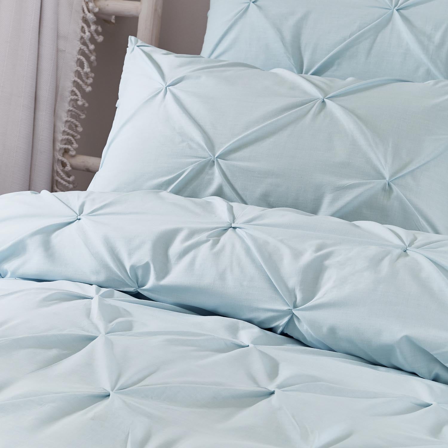 The Home Collection Lorna Duvet Cover Set - Duckegg 2 Shaws Department Stores