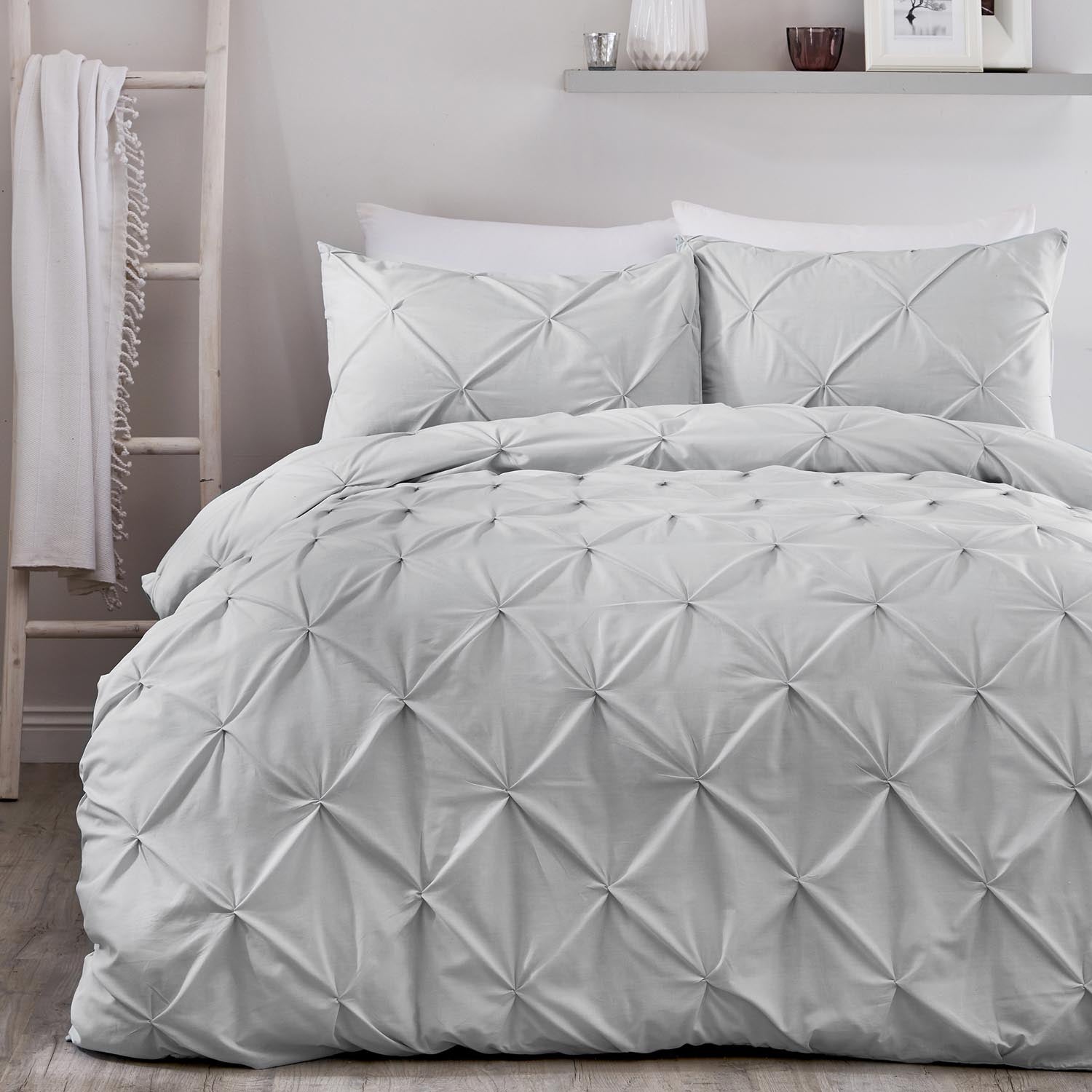 The Home Luxury Collection Lorna Lorna Duvet Cover Set - Silver 1 Shaws Department Stores