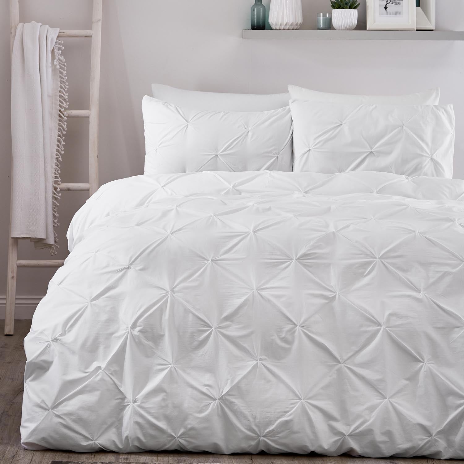 The Home Luxury Collection Lorna Lorna Duvet Cover Set - White 1 Shaws Department Stores