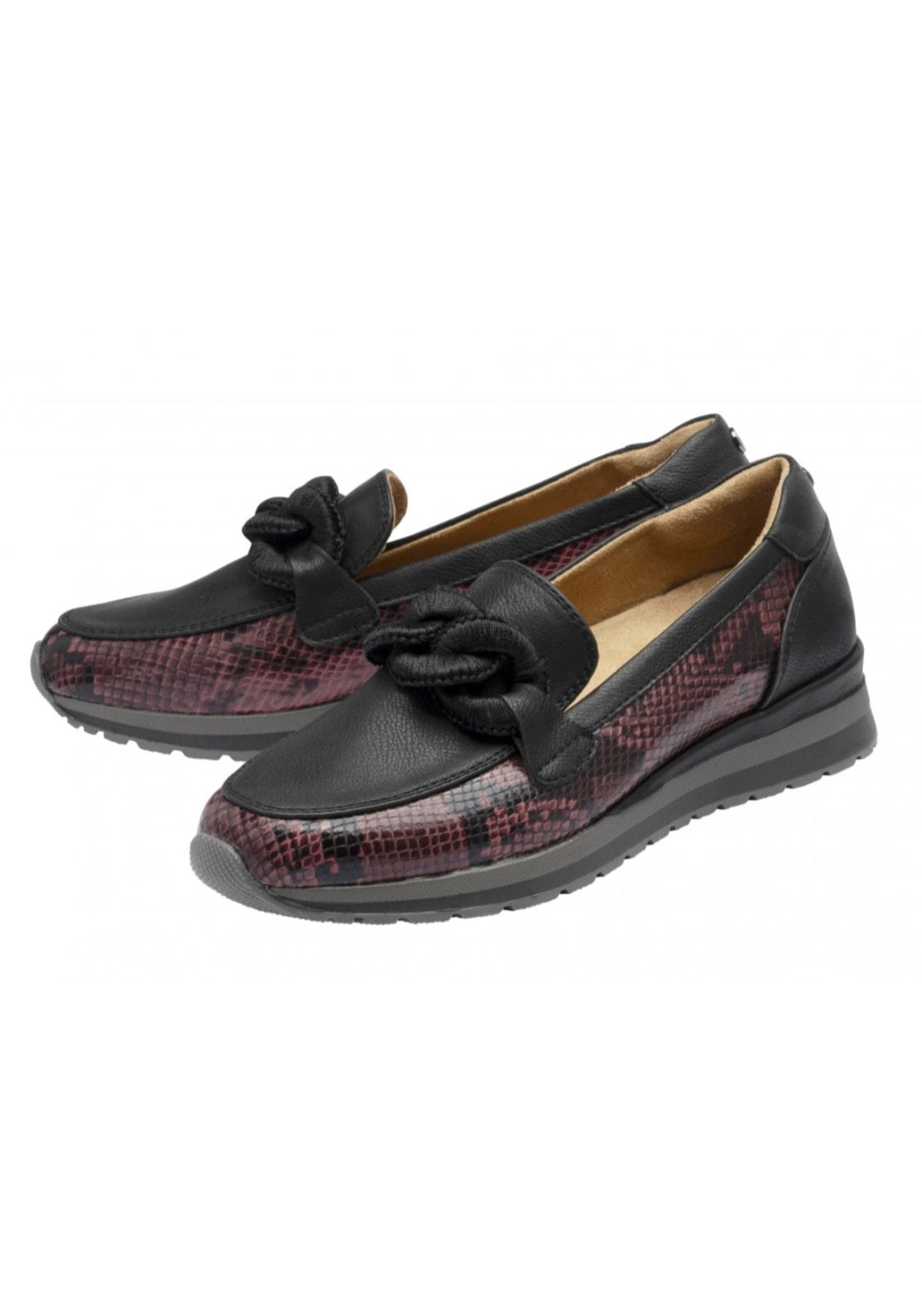 Lotus Maybelle Loafer - Bordo Snake 2 Shaws Department Stores
