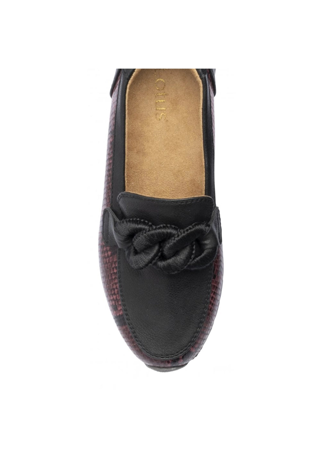 Lotus Maybelle Loafer - Bordo Snake 4 Shaws Department Stores
