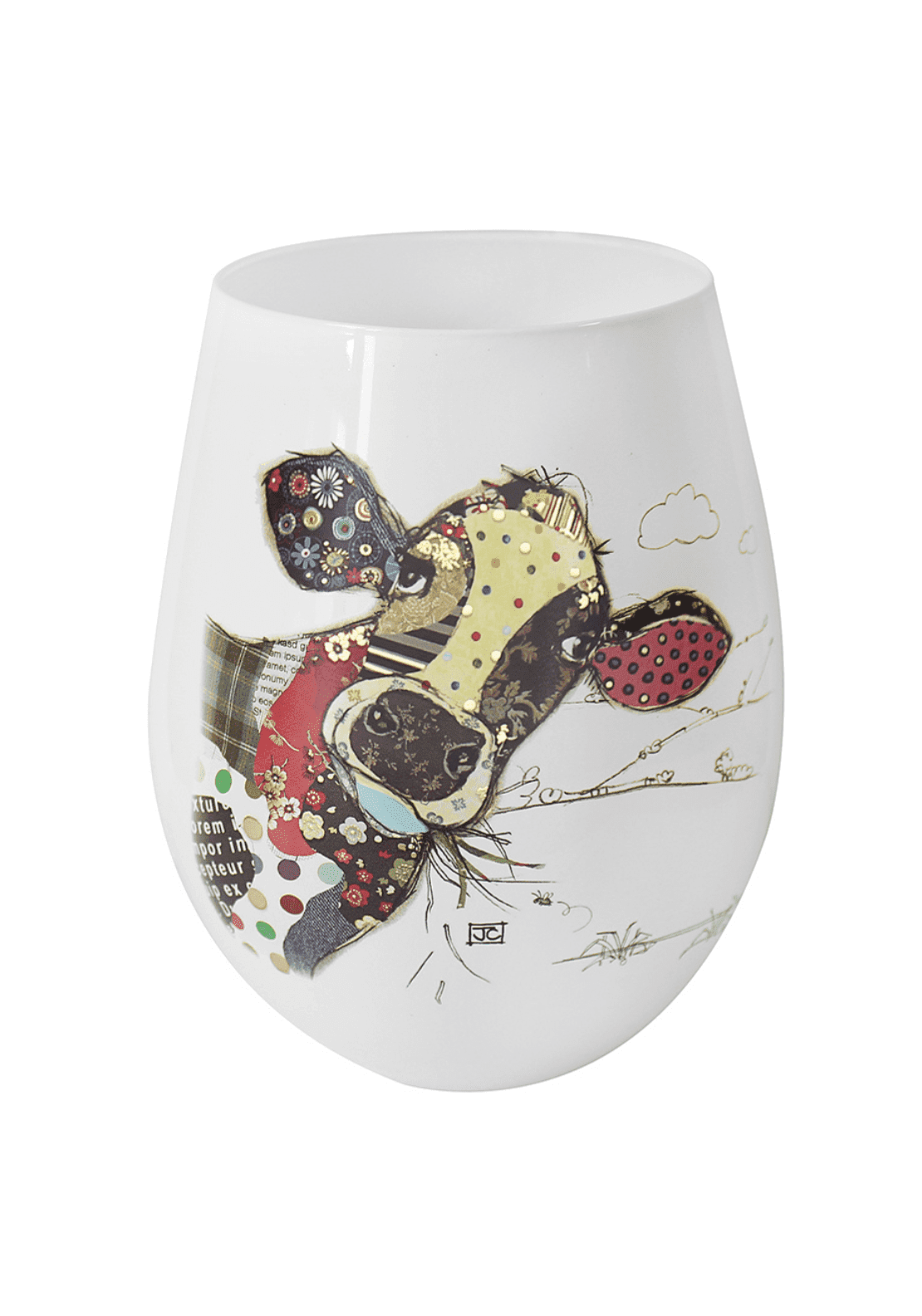 The Home Collection Connie Cow Stemless Glass 1 Shaws Department Stores