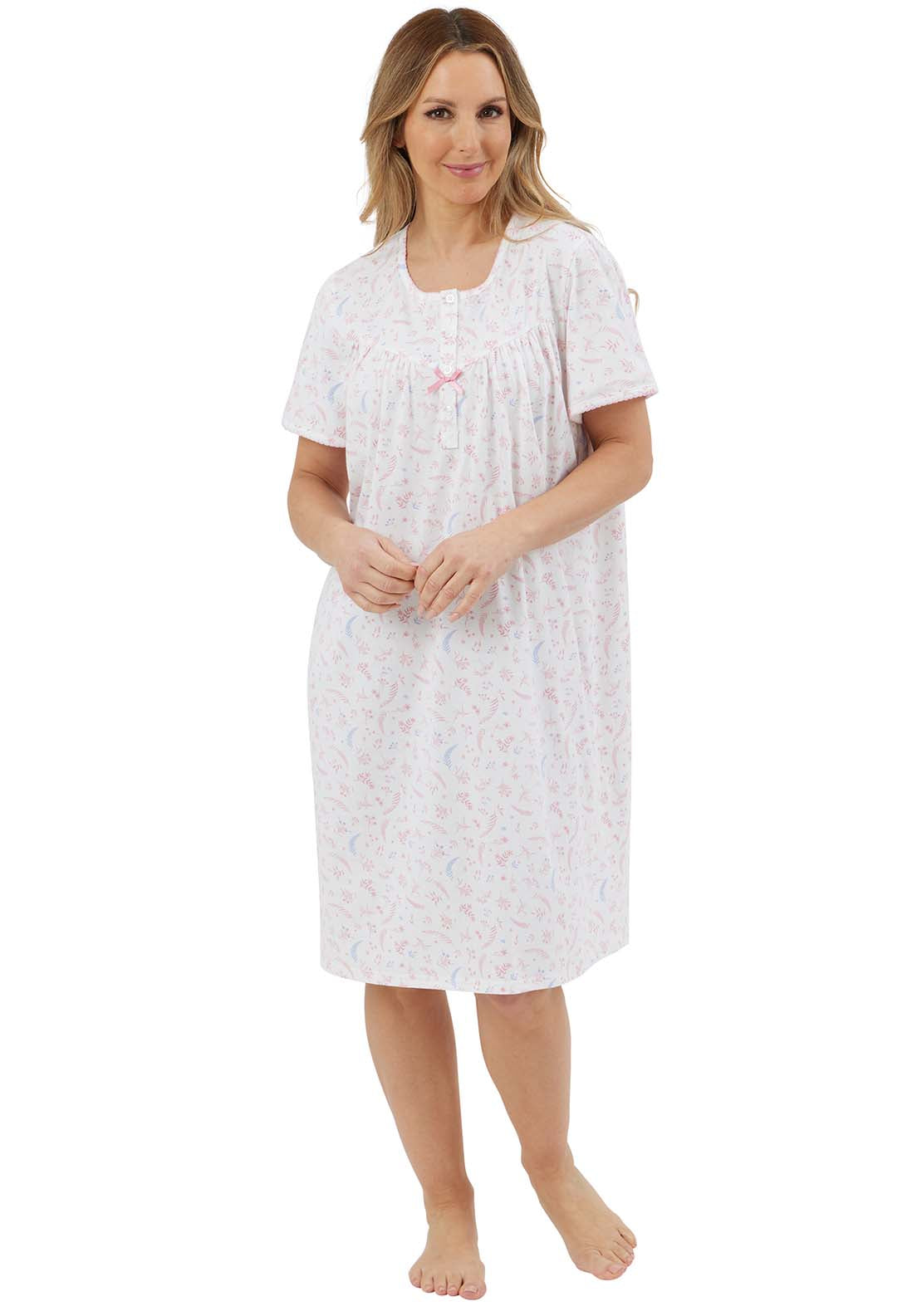 Marlon Harvest Floral Nightdress - Blue 2 Shaws Department Stores