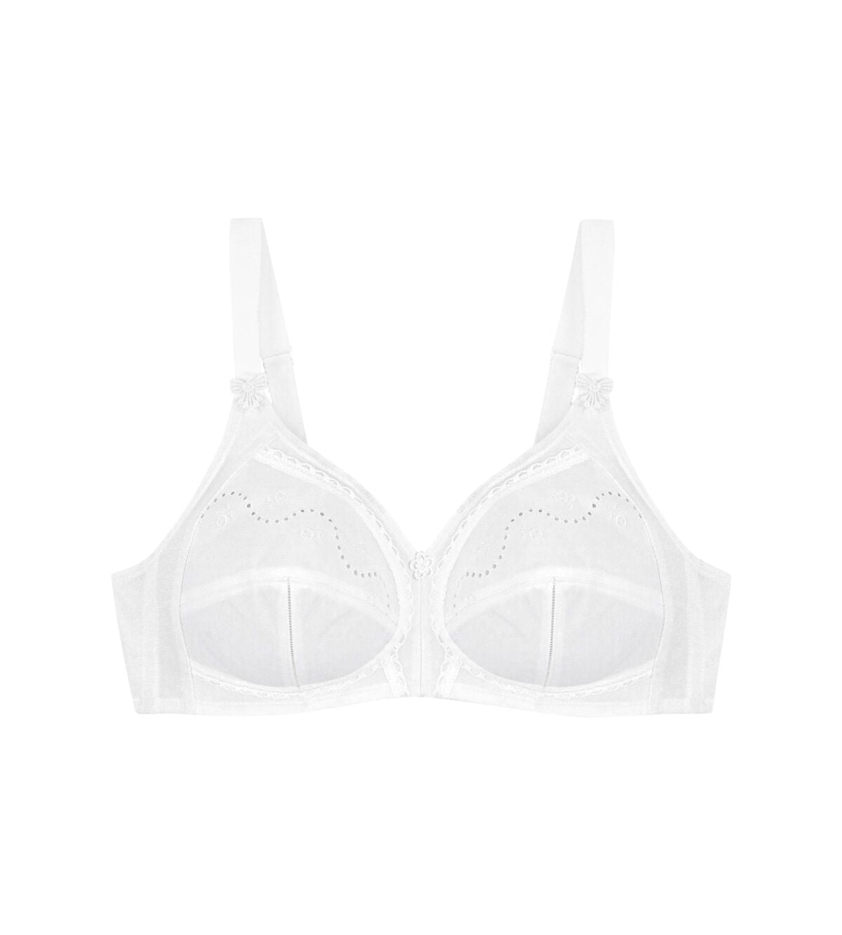 Triumph Doreen + Cotton Non-Wired Bra - White 1 Shaws Department Stores