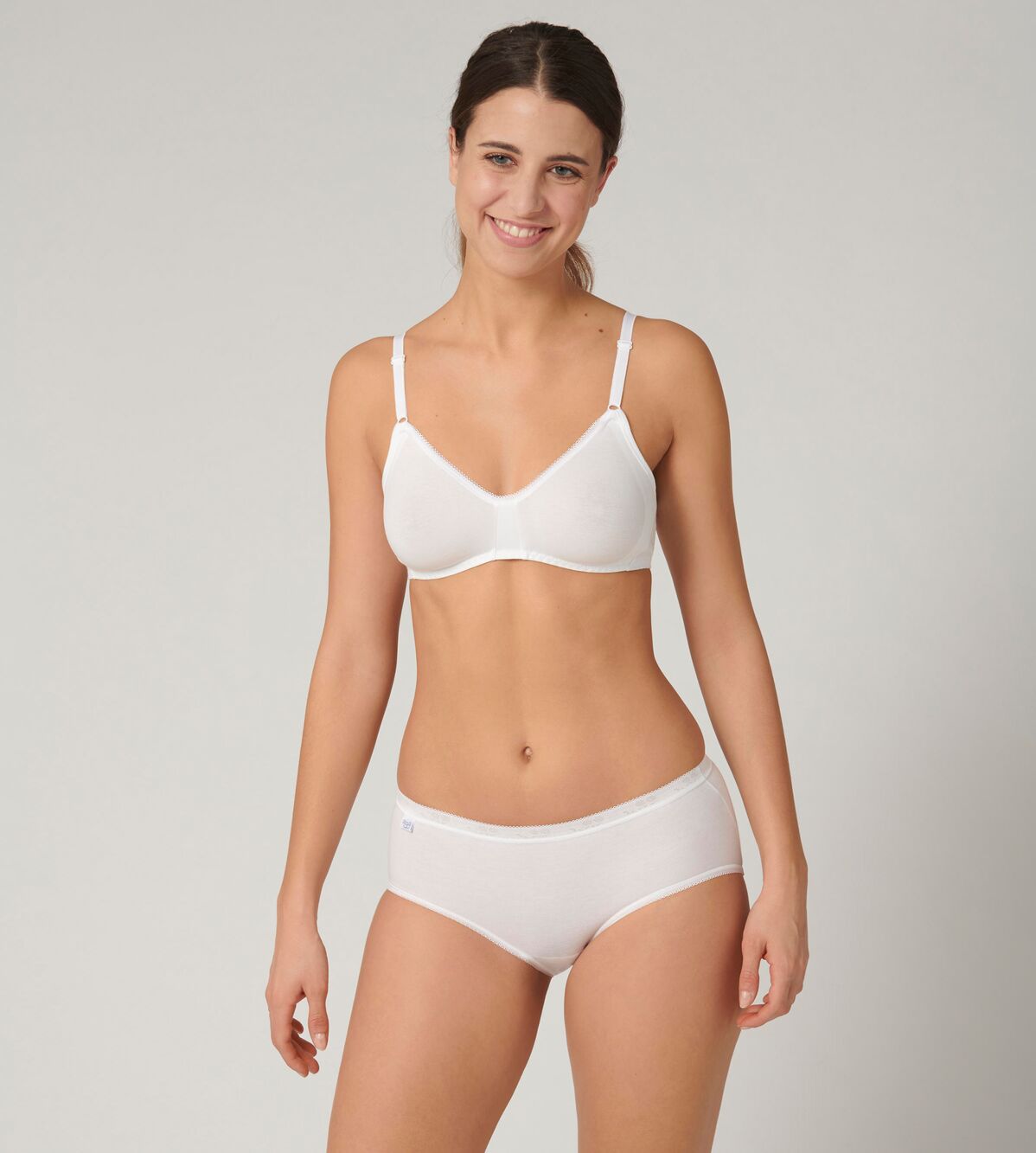 Sloggi Basic+ Midi 3 Pack - White 1 Shaws Department Stores