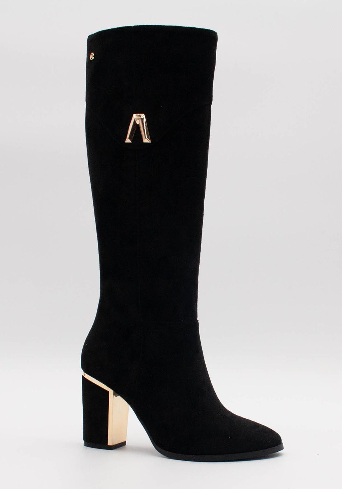 Zanni & Co Knee High Boot Metallic Trim - Ink S 1 Shaws Department Stores