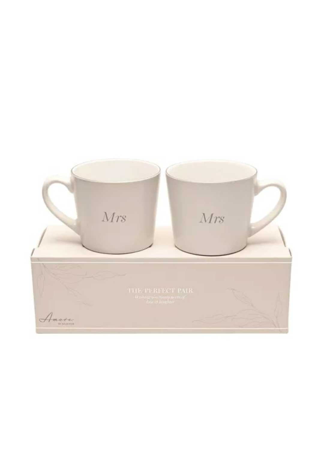Amore Wedding Mugs White - Set Of Two 1 Shaws Department Stores