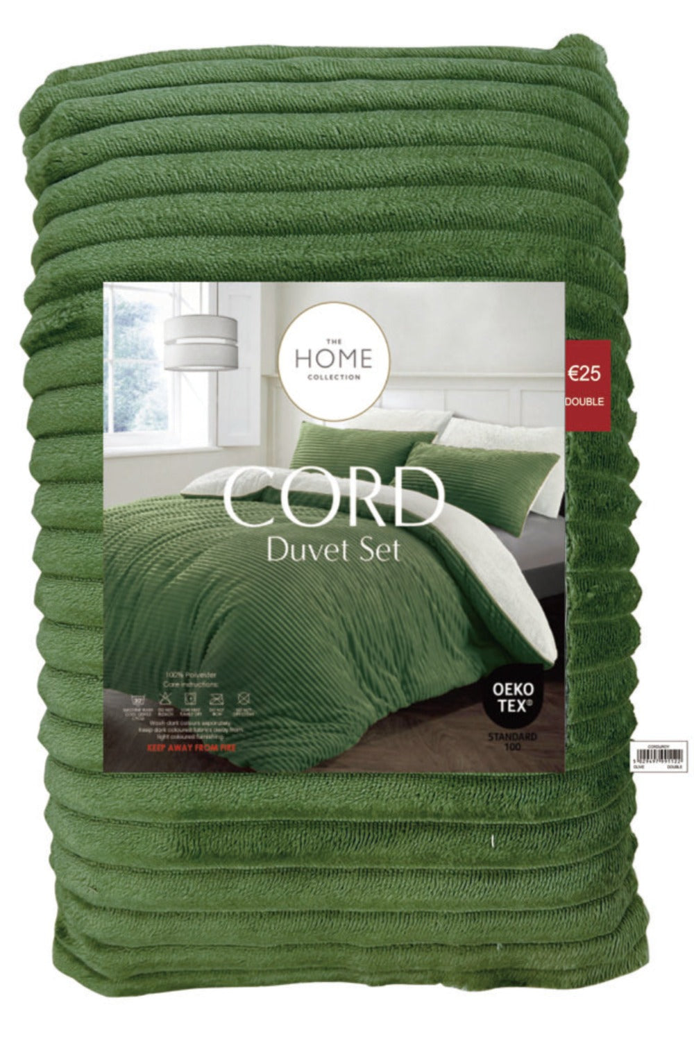 The Home Collection Cord Duvet Cover - Olive 2 Shaws Department Stores