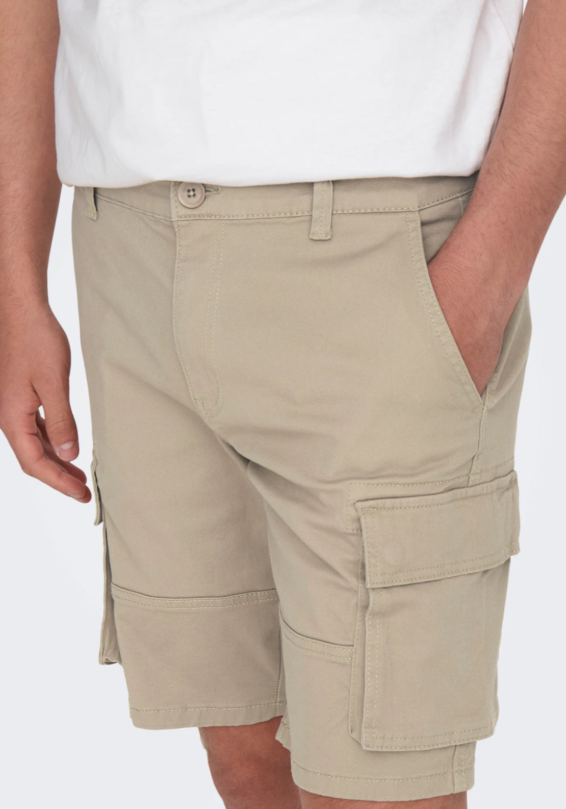 Only & Sons Cam Regular Fit Shorts - Chinchilla 3 Shaws Department Stores