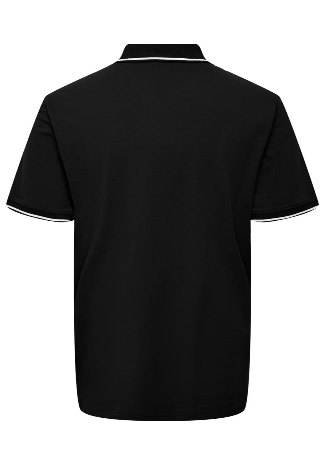 Only & Sons Fletcher Cotton Polo - Black 4 Shaws Department Stores
