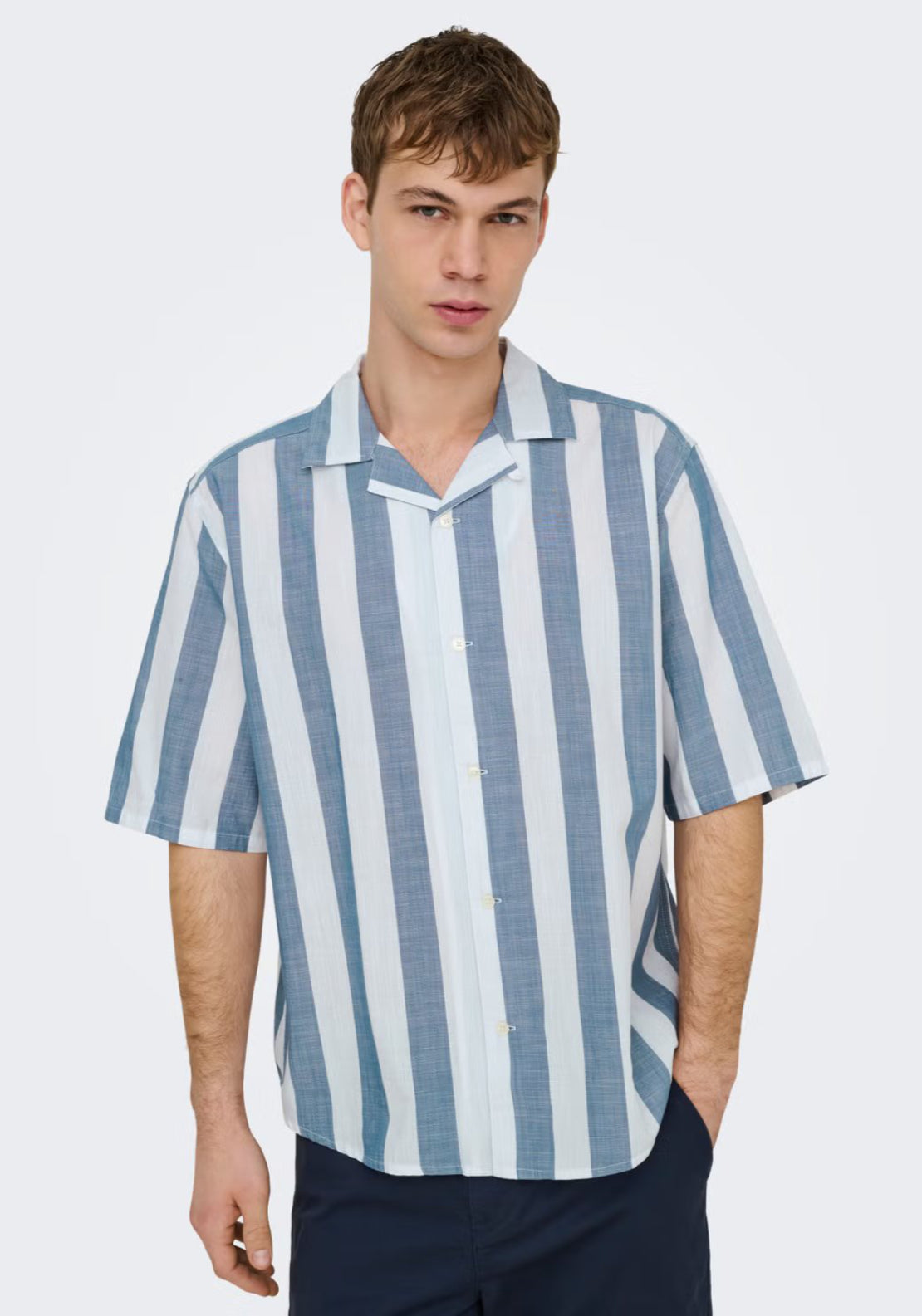 Only & Sons Tes Shirt - Vintage Indigo 3 Shaws Department Stores