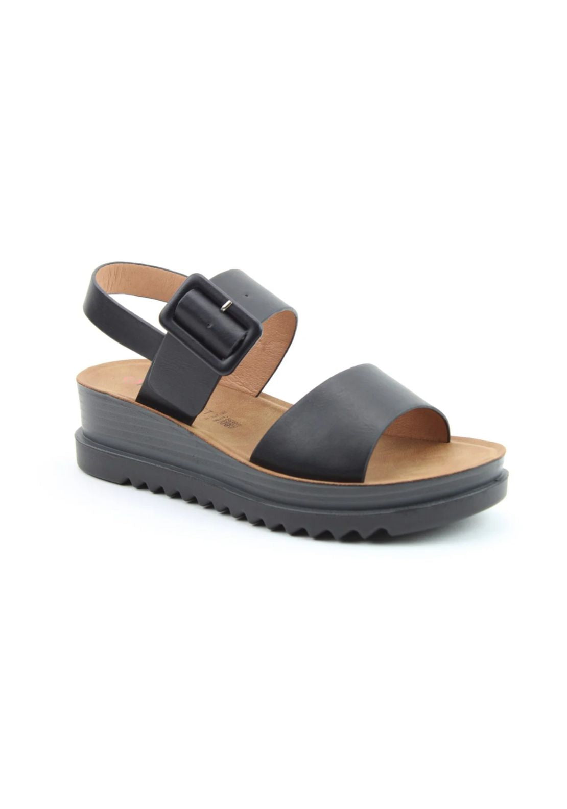 Heavenly Feet Pistachio Sandal - Black 1 Shaws Department Stores