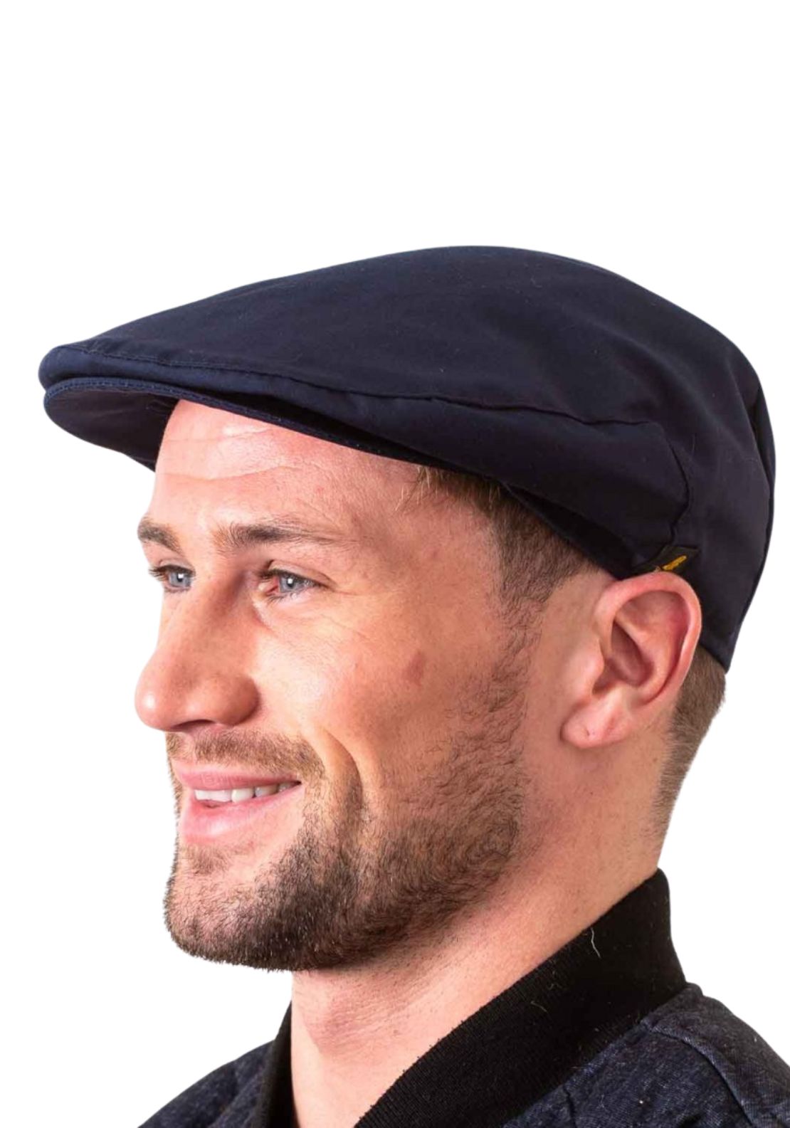 Hatman Of Ireland Poplin Flat Cap - Navy 1 Shaws Department Stores