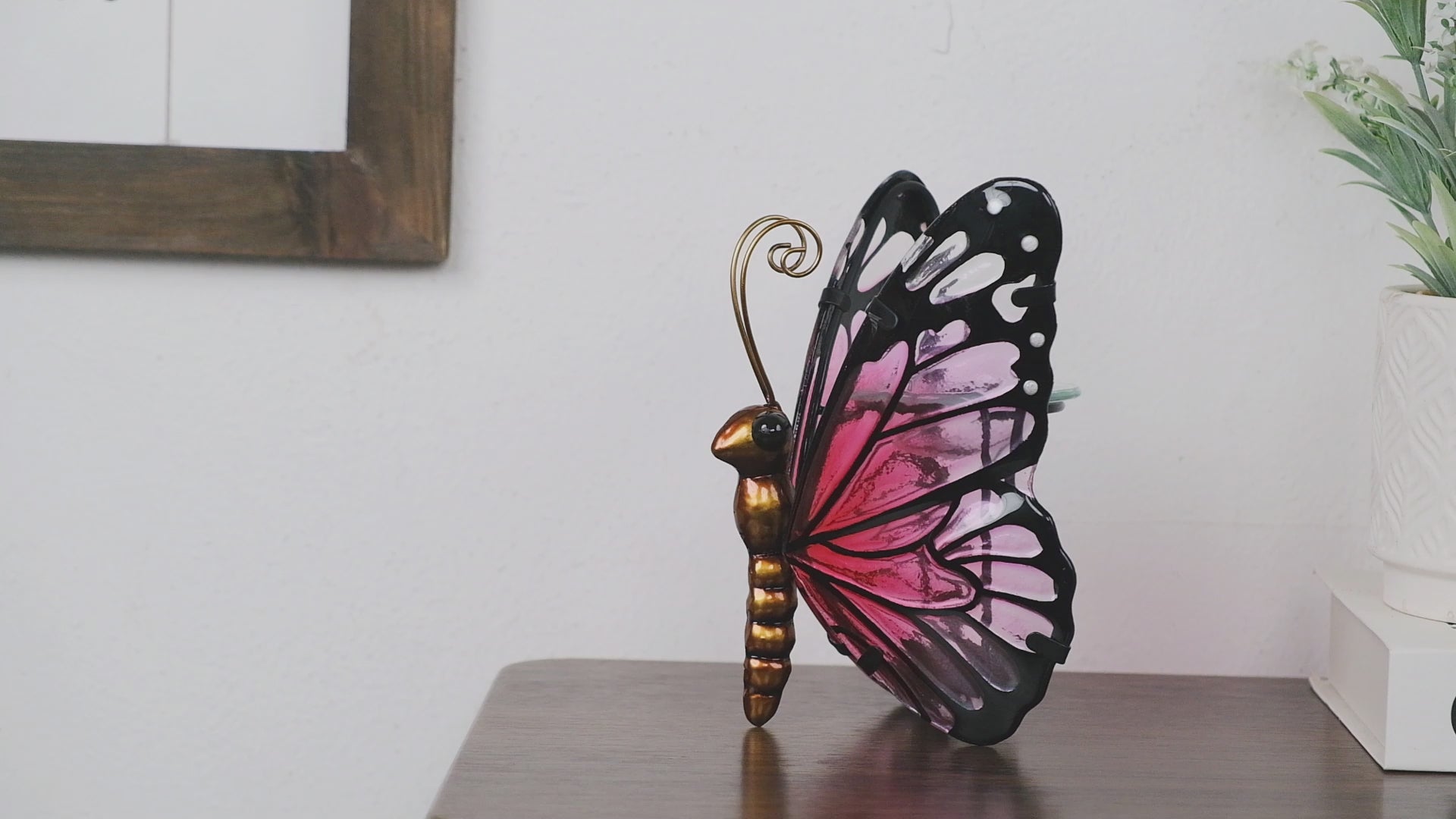 Cerise Tealight Butterfly