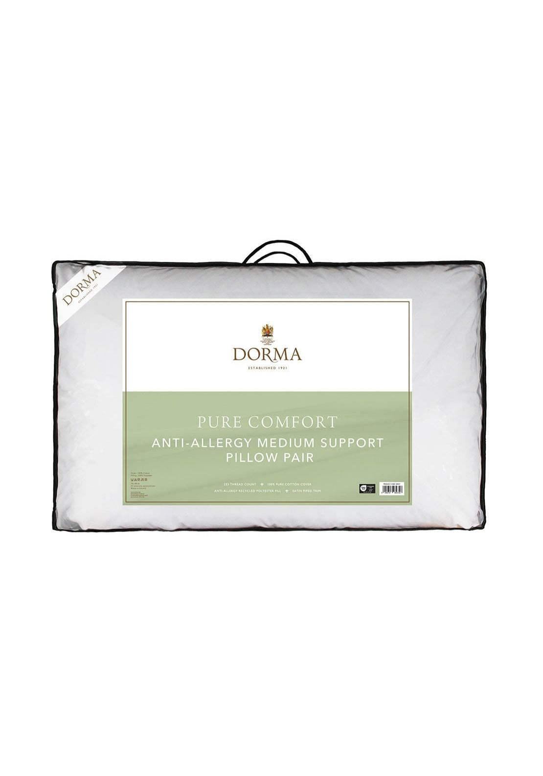 Dorma Pure Comfort Medium Support Pillow Pair 1 Shaws Department Stores