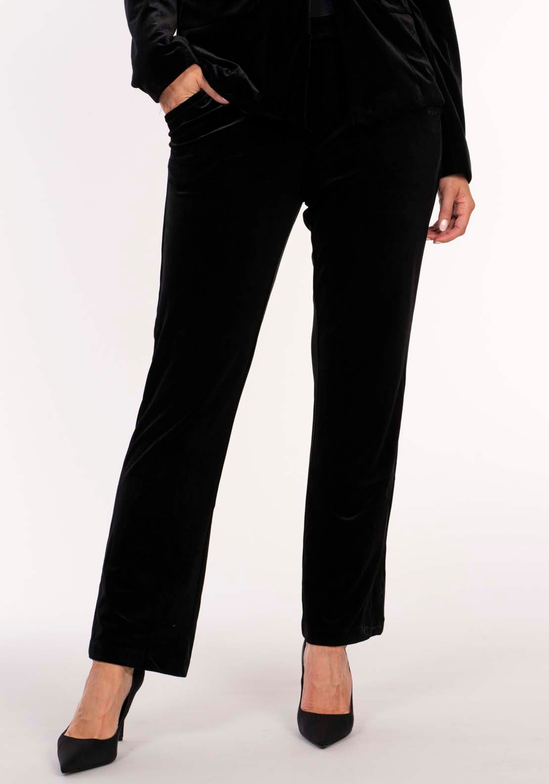 Naoise Velvet Pant - Black 1 Shaws Department Stores