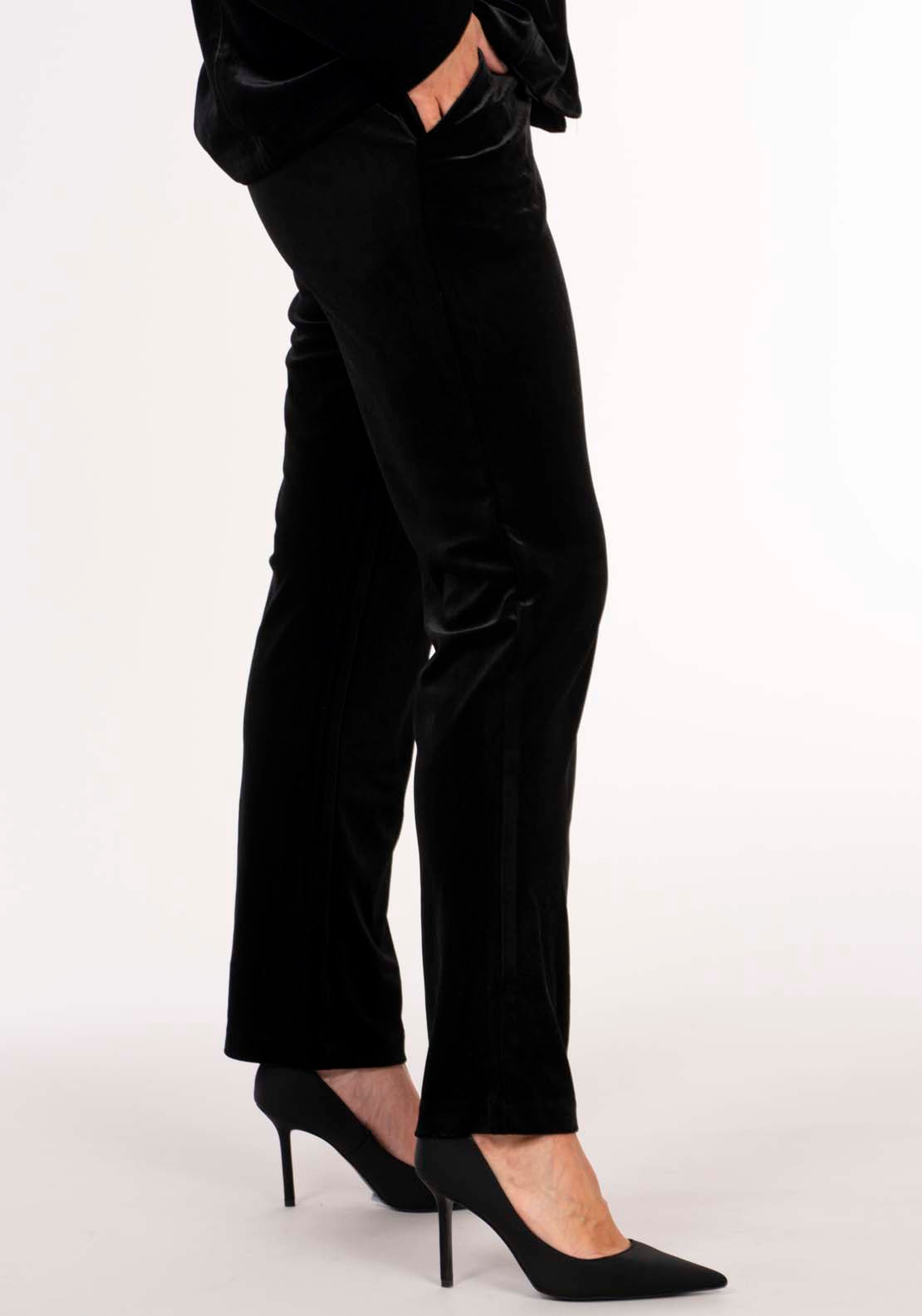 Naoise Velvet Pant - Black 2 Shaws Department Stores