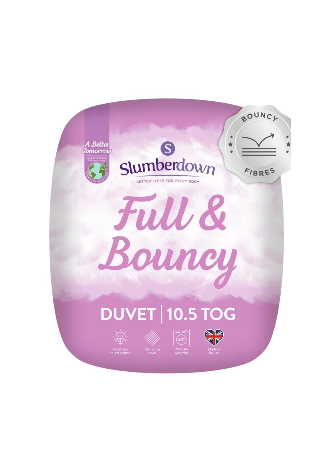 Slumberdown Full Bouncy Duvet 10.5 Tog - White 1 Shaws Department Stores