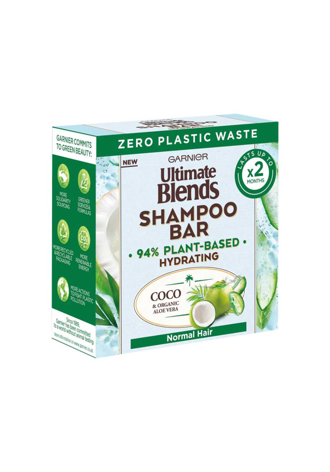Garnier Ultimate Blends Coconut Hydrating Shampoo Bar with Aloe Vera - 60g 1 Shaws Department Stores