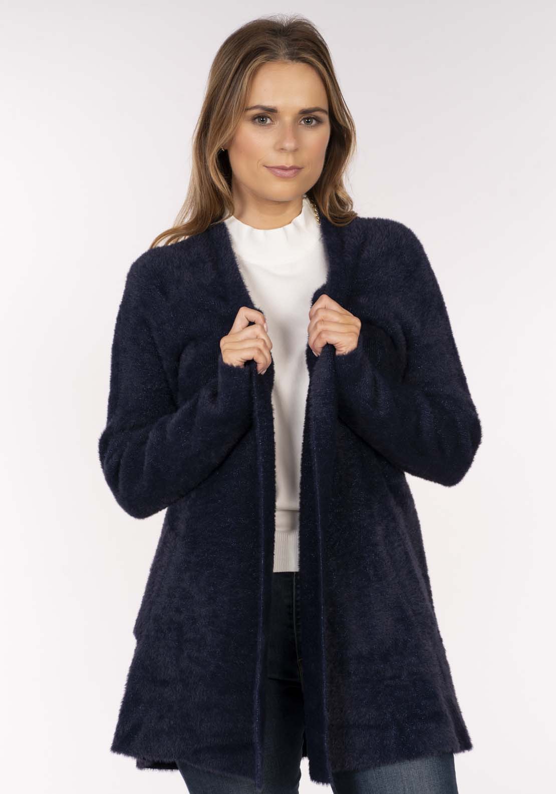 Naoise Sparkle Feather Cardi - Navy Sparkle 1 Shaws Department Stores