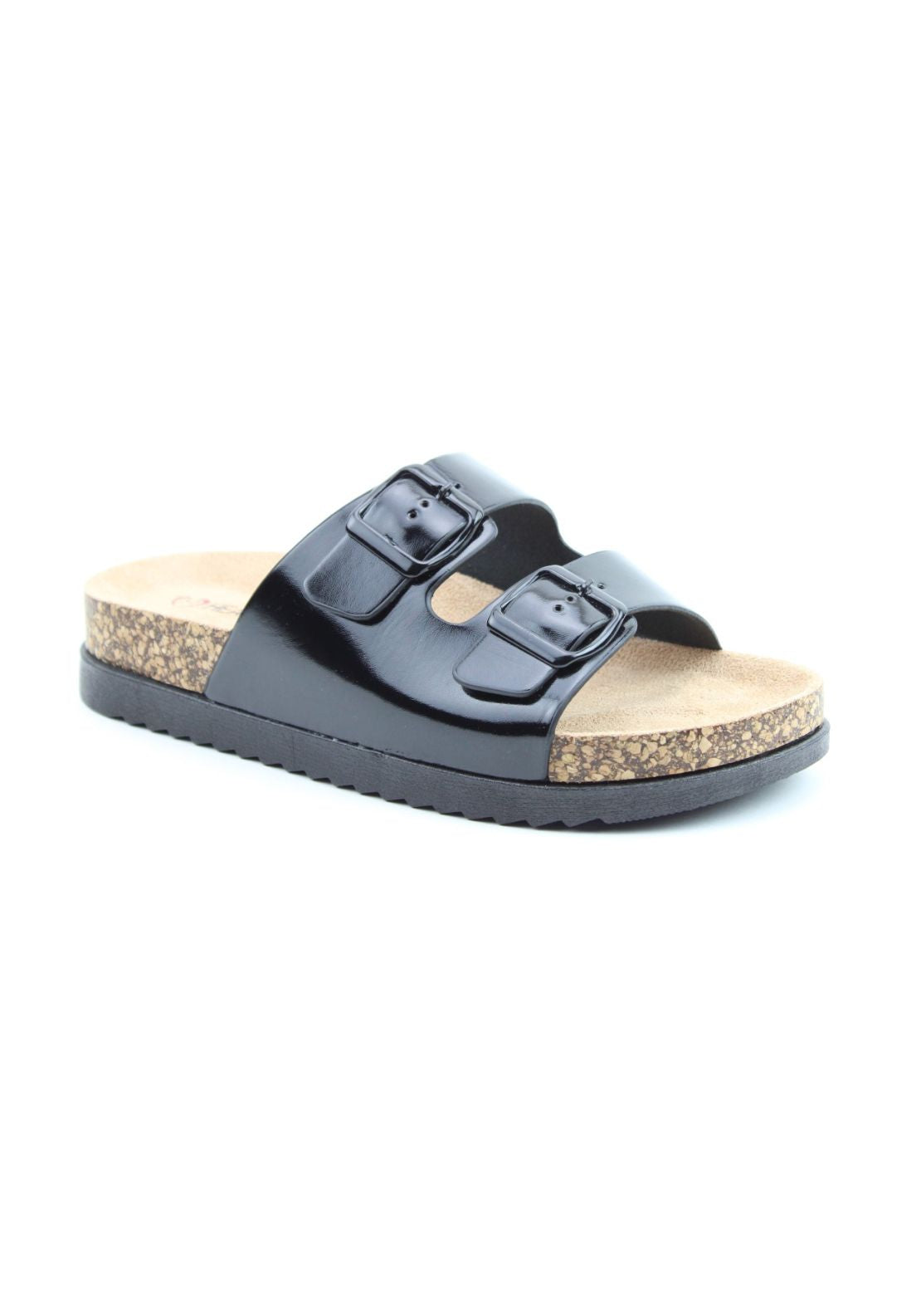 Heavenly Feet Totnes Slip On Sandal - Black 1 Shaws Department Stores