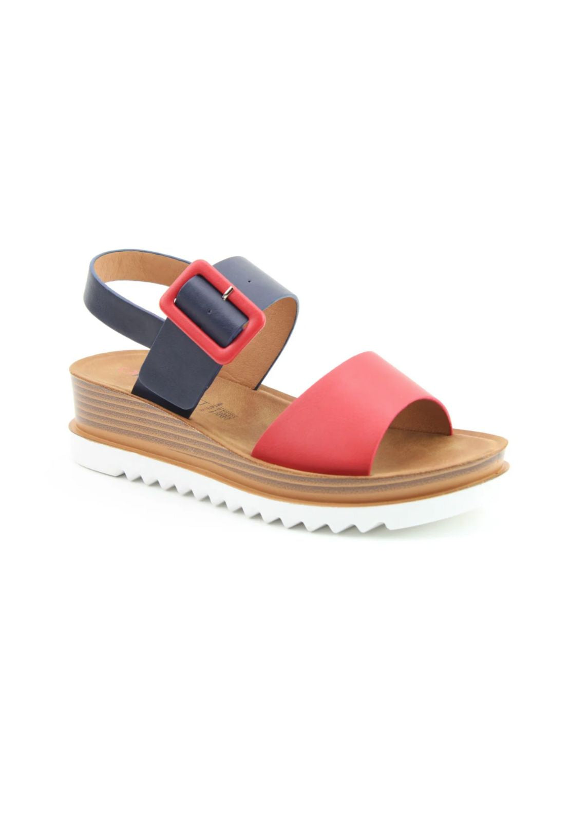 Heavenly Feet Pistachio Sandal - Navy / Red 1 Shaws Department Stores