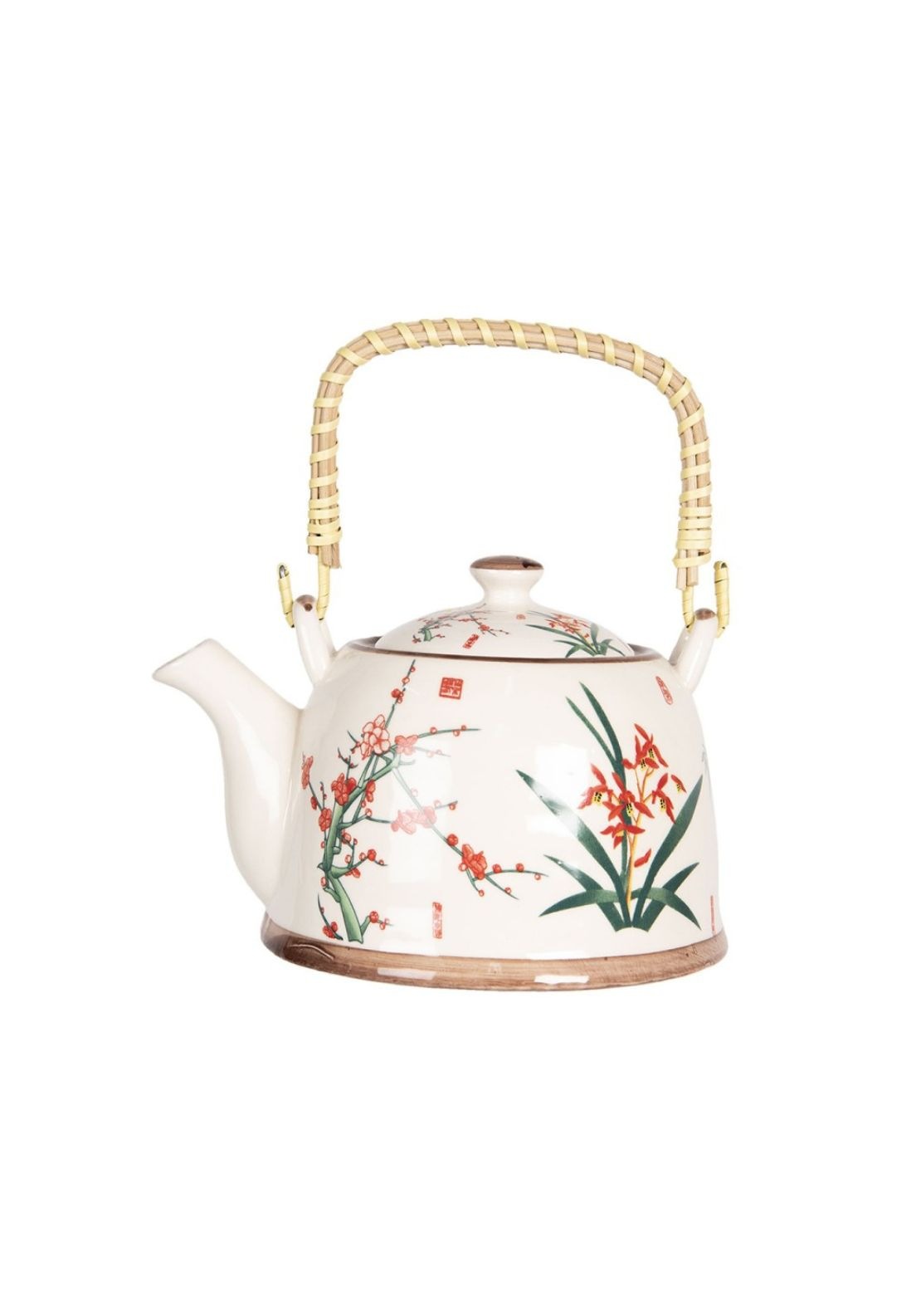 Clayre & Eef Botanical Ceramic Teapot With Infuser - Multi 1 Shaws Department Stores