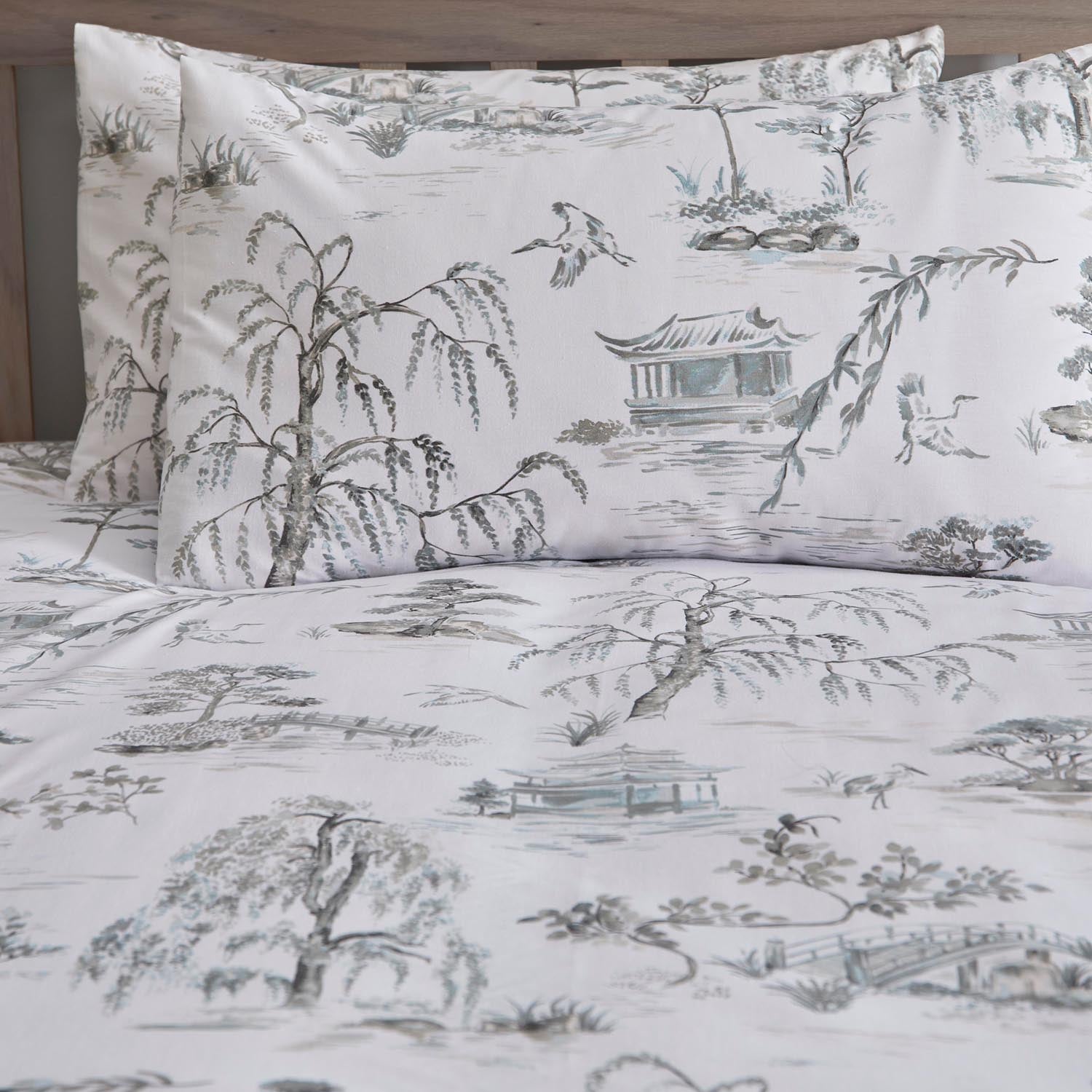 The Home Collection Toile Grey Duvet Cover Set 3 Shaws Department Stores