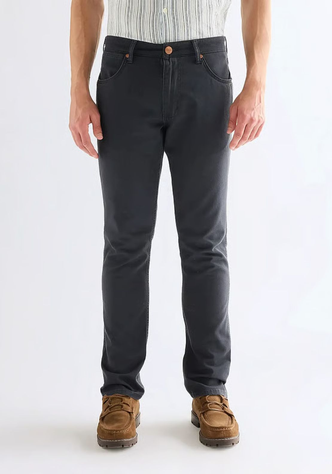 Wrangler Greensboro Flat Fabric Jeans - Blue 1 Shaws Department Stores