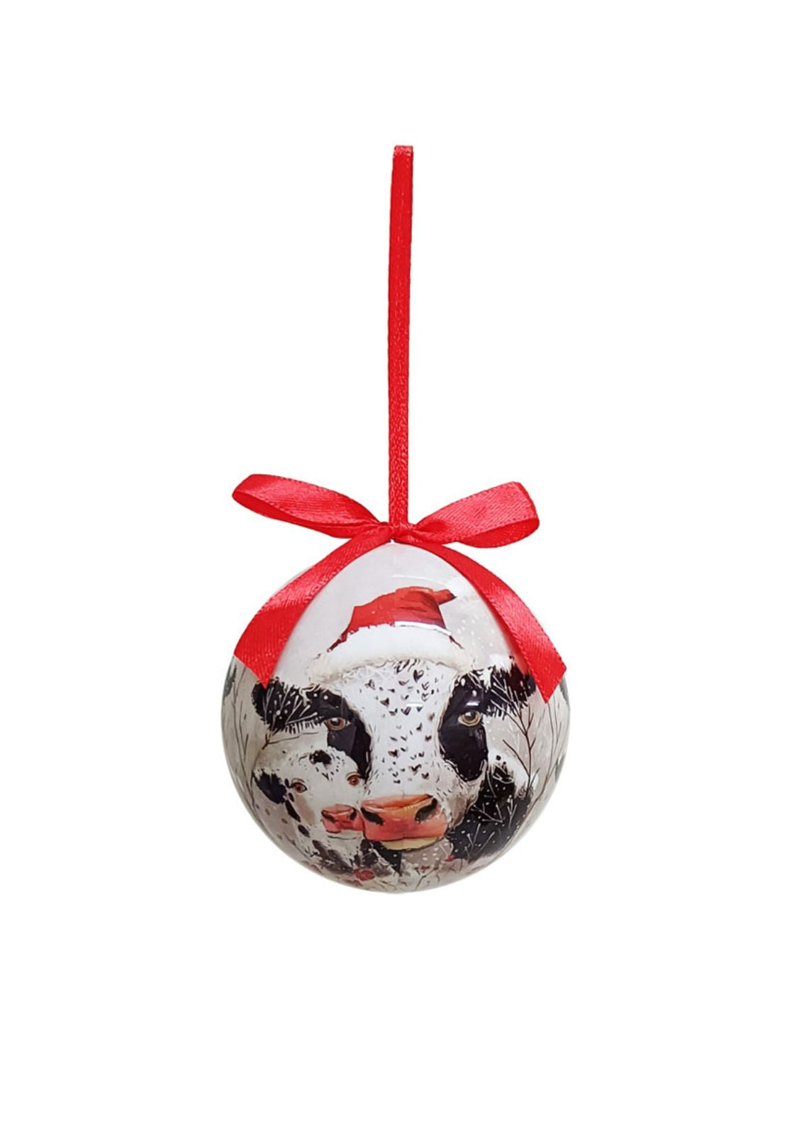 The Home Christmas Cow Baubles Set of 4 - Multi 3 Shaws Department Stores