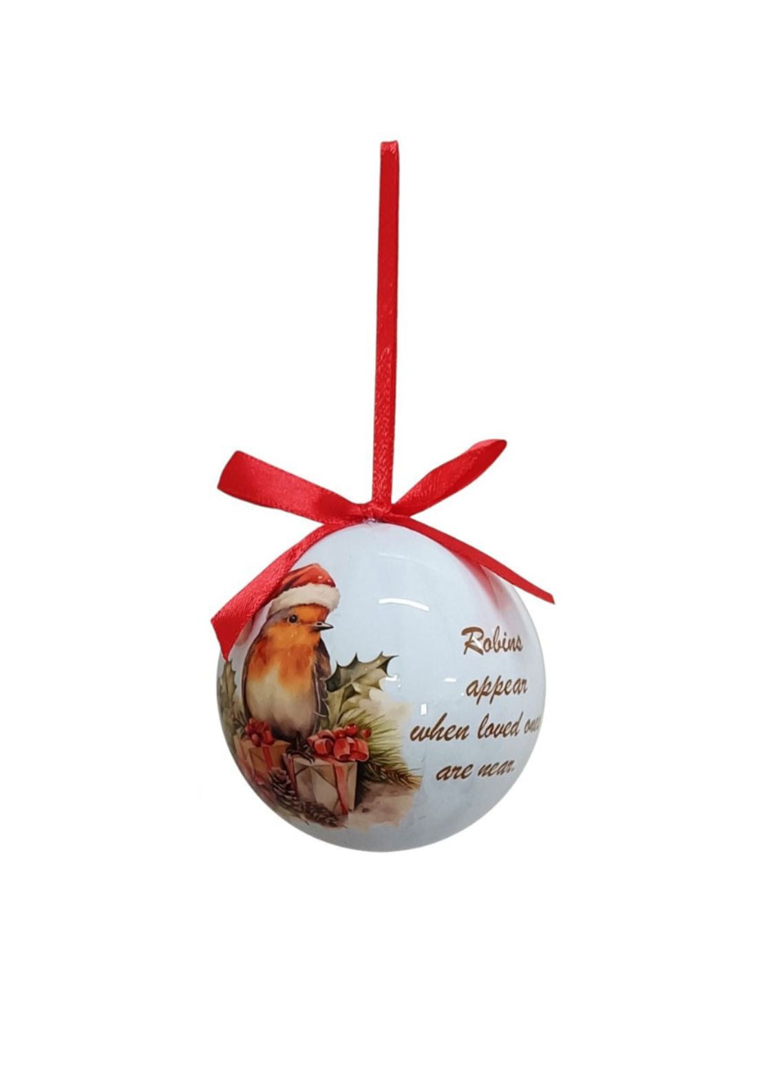 The Home Christmas Robin & Gifts Baubles Set of 4 - Multi 3 Shaws Department Stores