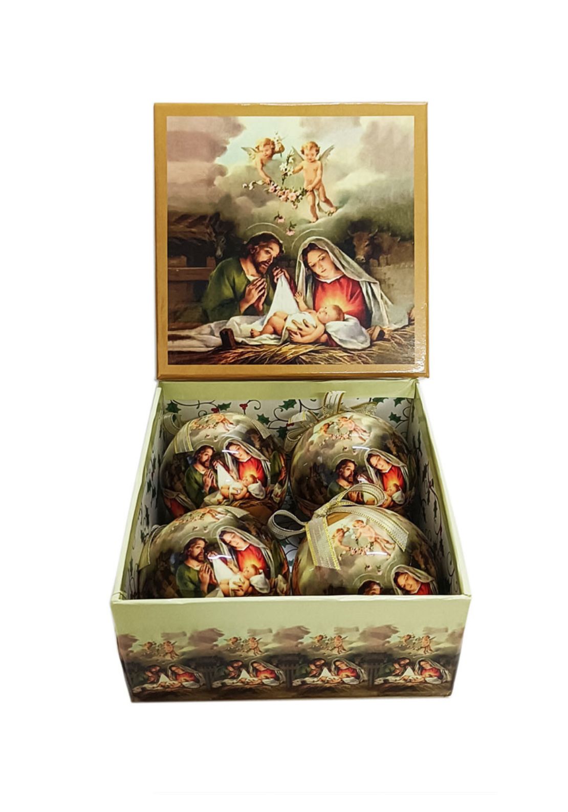The Home Christmas Nativity Baubles Set of 4 - Multi 2 Shaws Department Stores