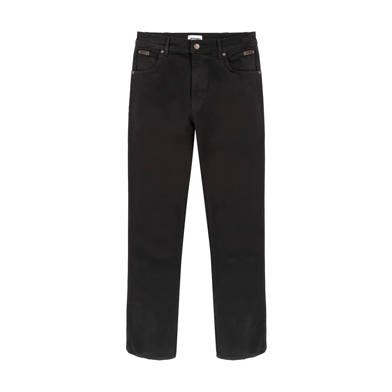 Wrangler Texas Stretch Denim Jean - Black Overdye - Black 4 Shaws Department Stores