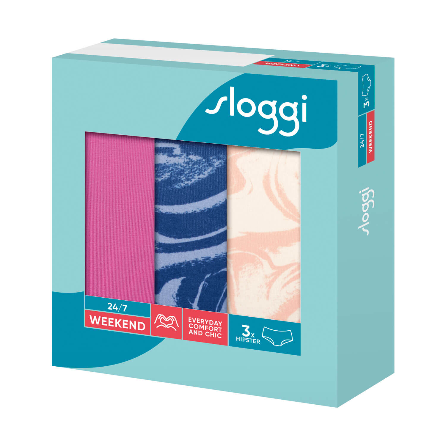 Sloggi Weekend 24/7 Hipster 3 Pack 2 Shaws Department Stores