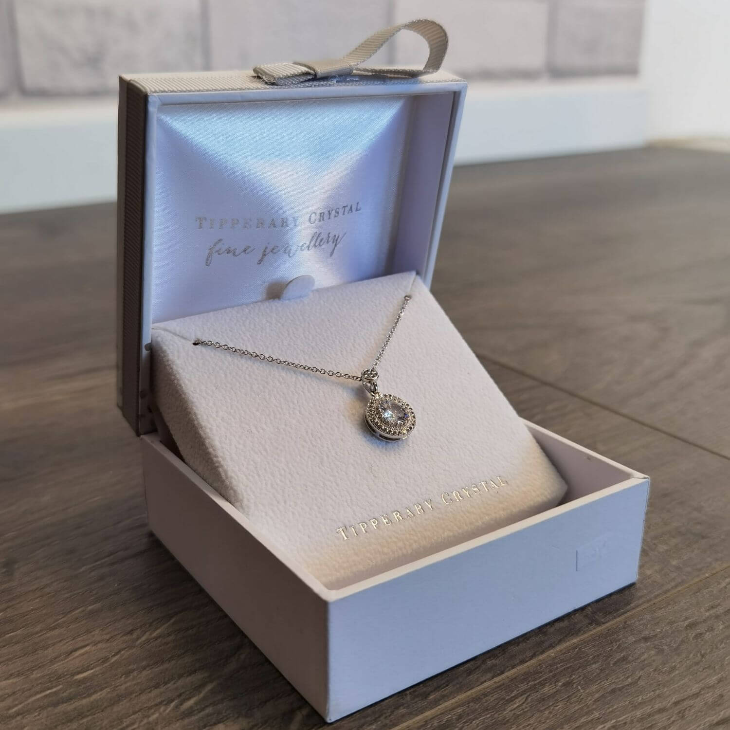 Tipperary Jewellery Round Pendant with Pavé Surround - Silver 3 Shaws Department Stores