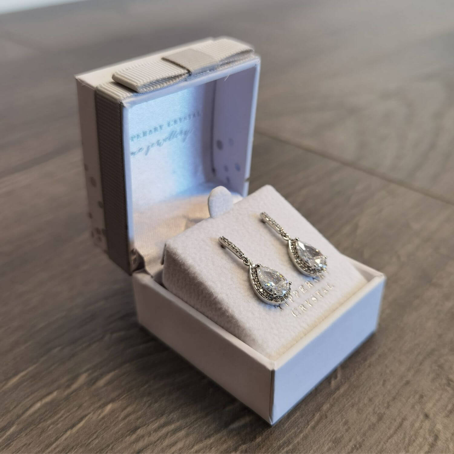 Tipperary Jewellery Pear Shaped Earrings - White - Silver 2 Shaws Department Stores