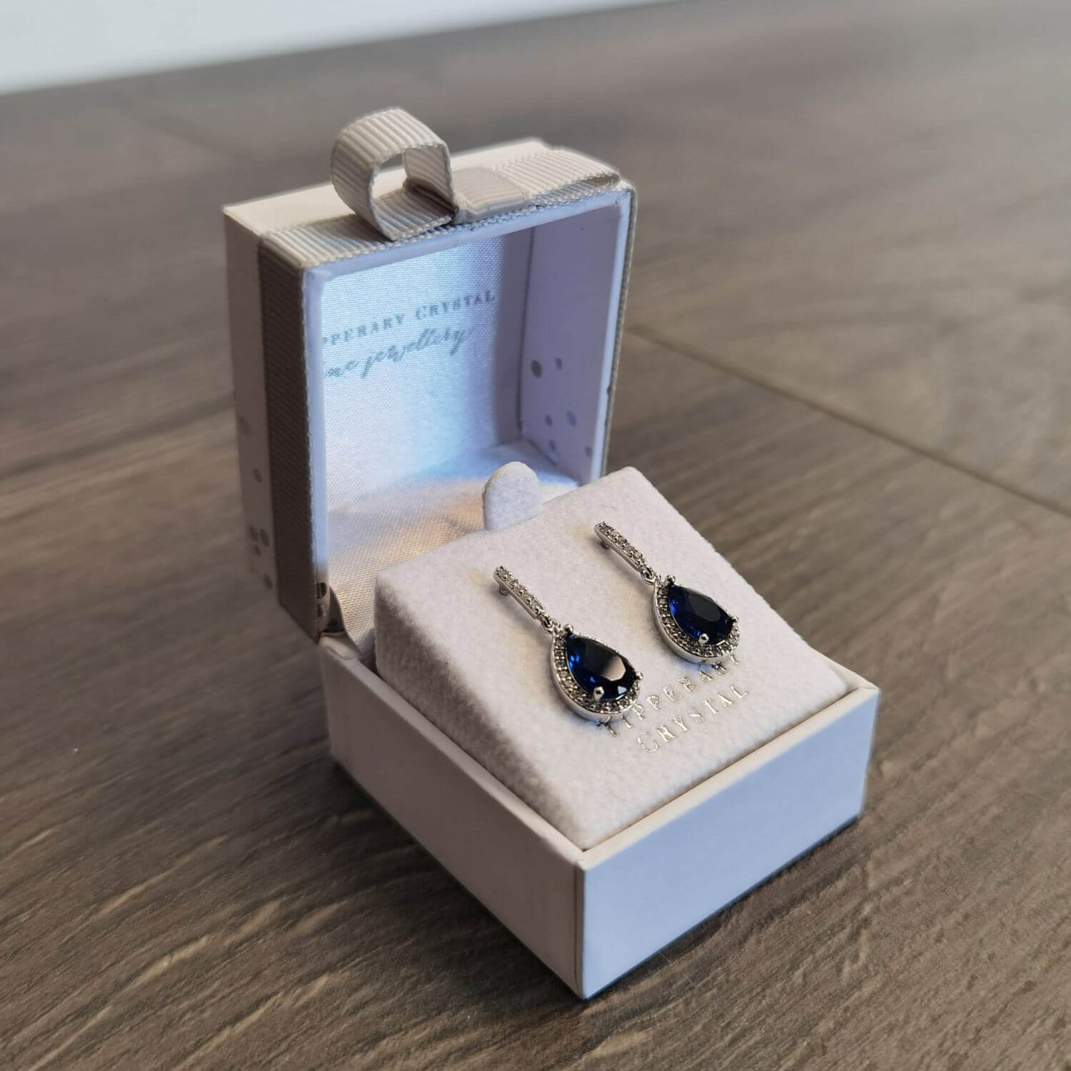 Tipperary Jewellery Pear Shaped Earrings - Blue - Silver 2 Shaws Department Stores