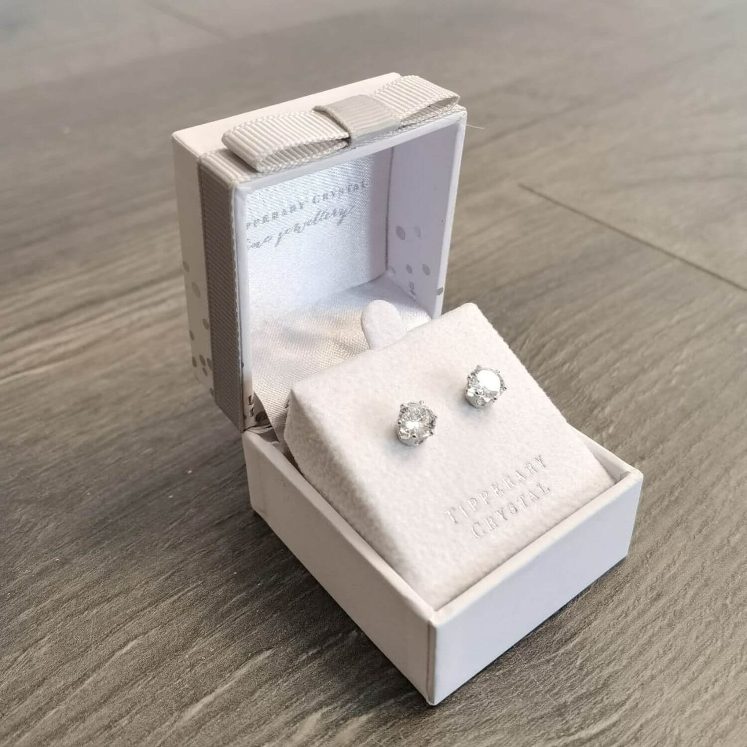 Tipperary Jewellery Clear Stone Silver Stud Earrings - 6mm 3 Shaws Department Stores