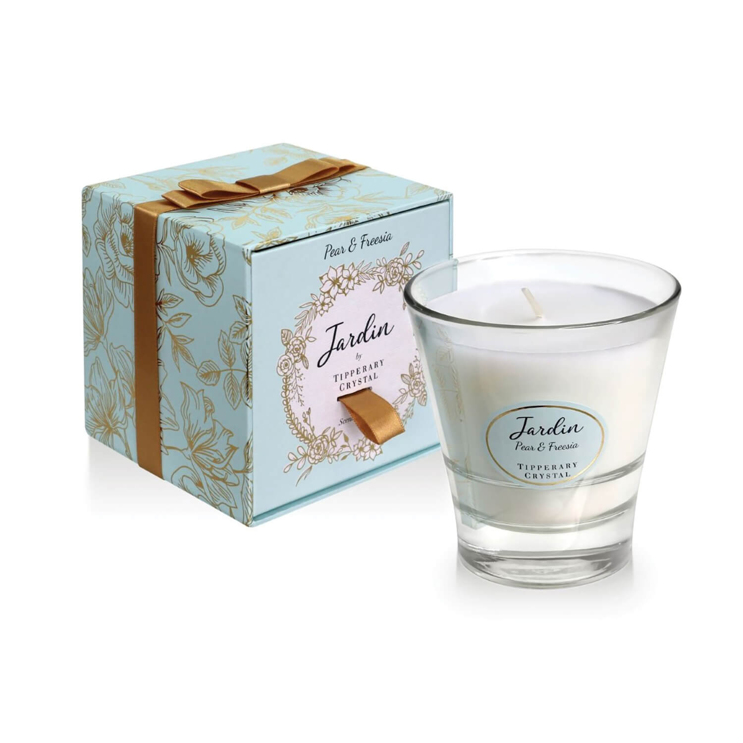Tipperary Crystal Jardin Collection Candle - Pear & Freesia 1 Shaws Department Stores