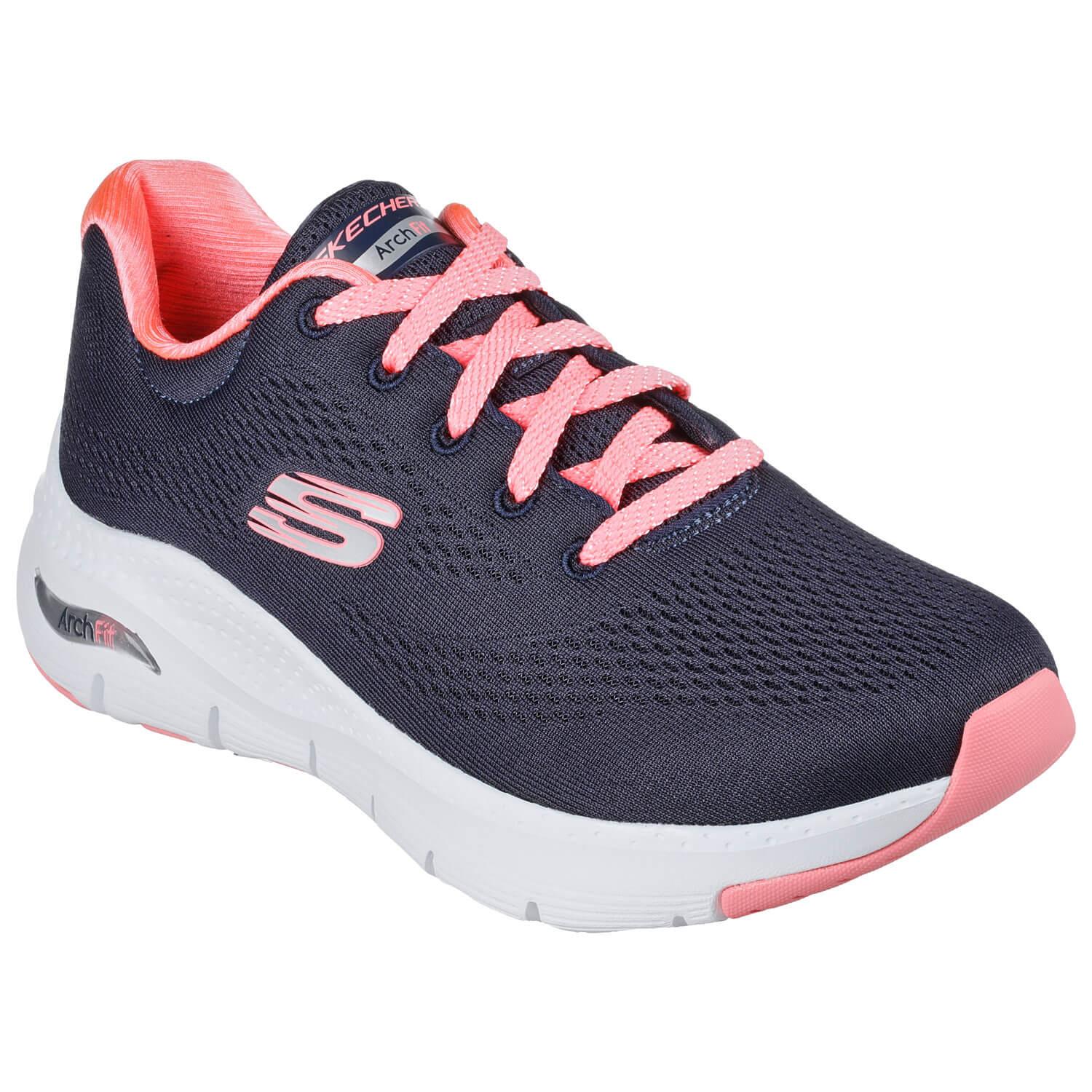 Skechers Arch Fit Walker - Navy / Orange 1 Shaws Department Stores