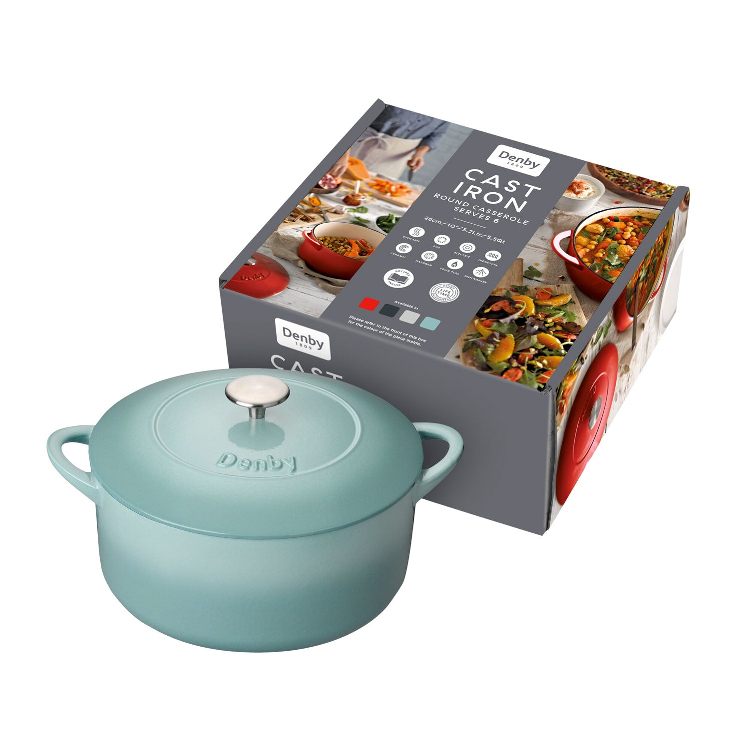 Denby Cast Iron Casserole 26cm - Pavilion 1 Shaws Department Stores
